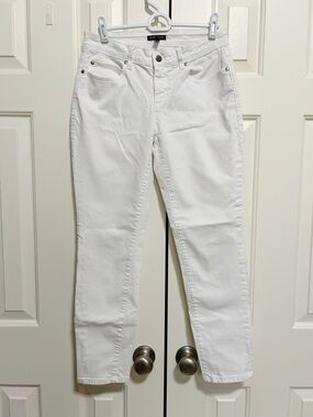 Eileen Fisher White Jeans Size 4 Skinny Organic Cotton